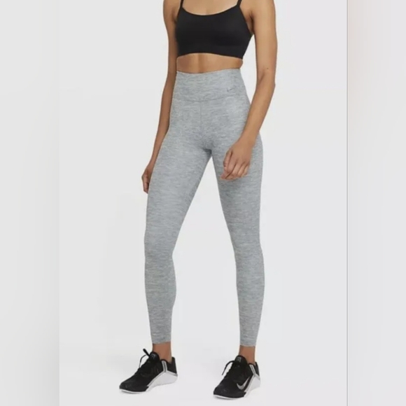 Nike Pants Womens Adult Large Gray Tight Legging One LuxeTraining Ladies - Picture 1 of 7